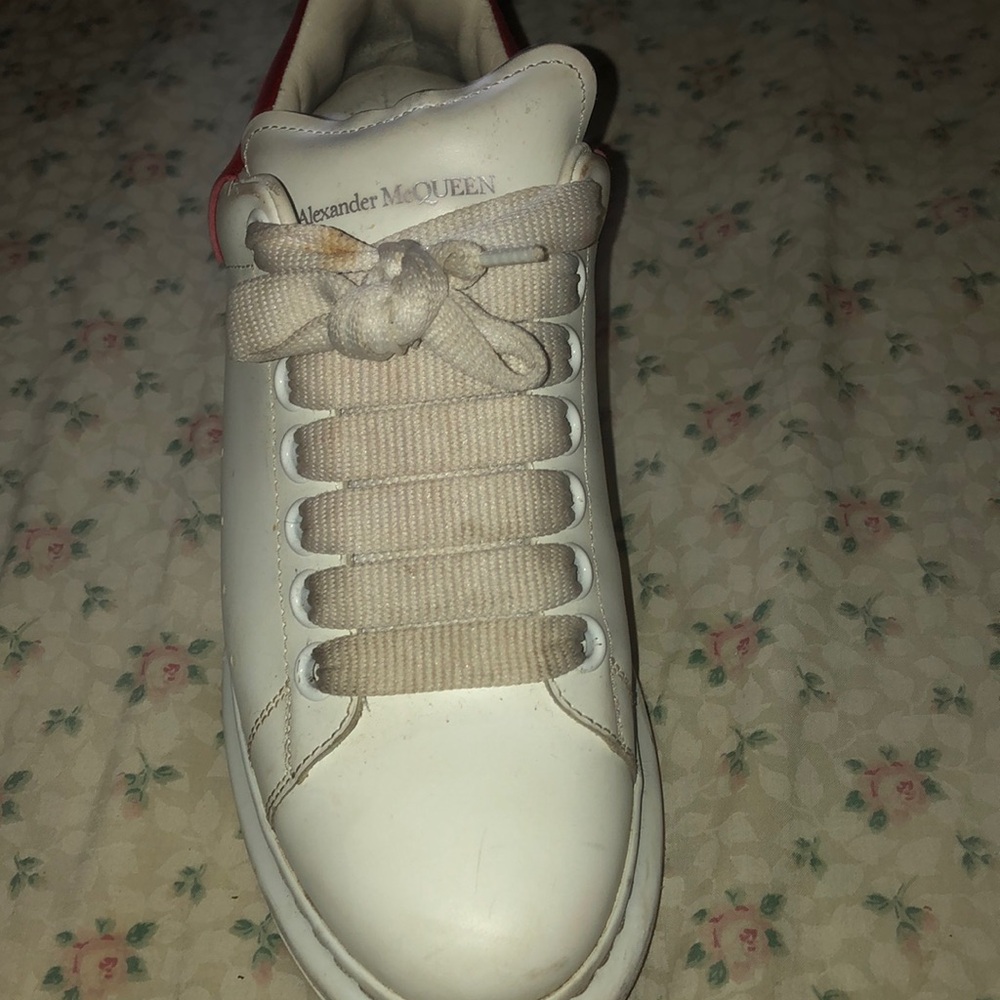Alexander McQueen White Leather Sneakers